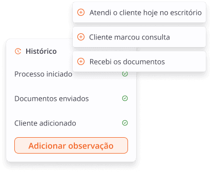 Demonstração de features de histórico de clientes