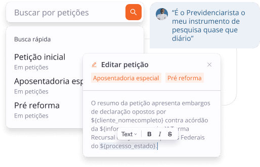 Imagem de edição de petição