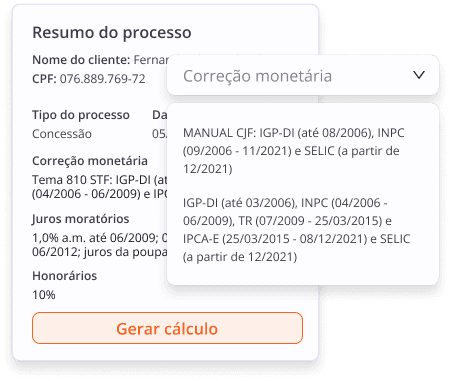 Demonstração de resumo de processos