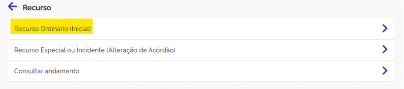 Recurso Ordinário (Inicial)