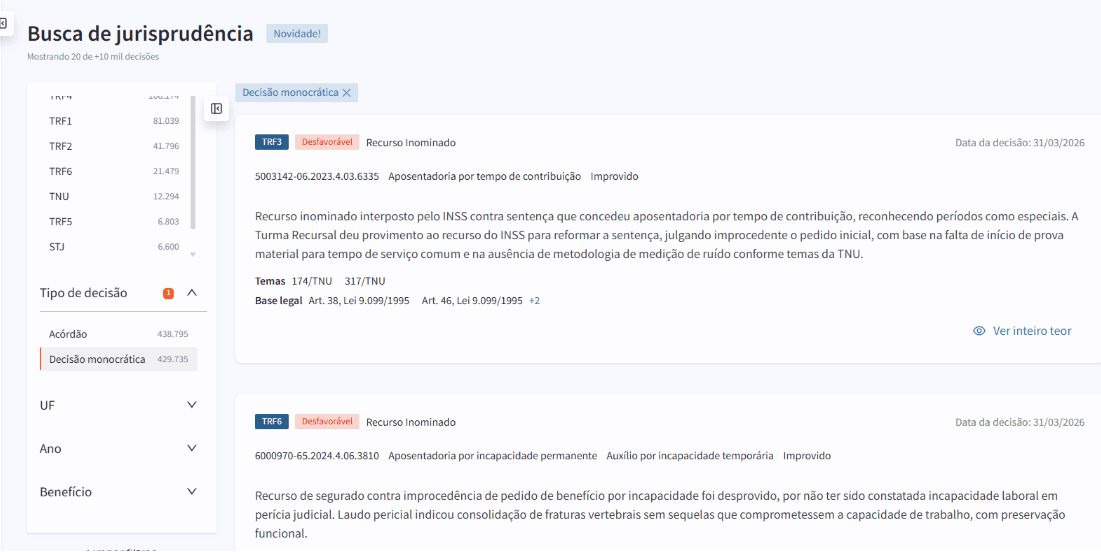 busca de jurisprudência