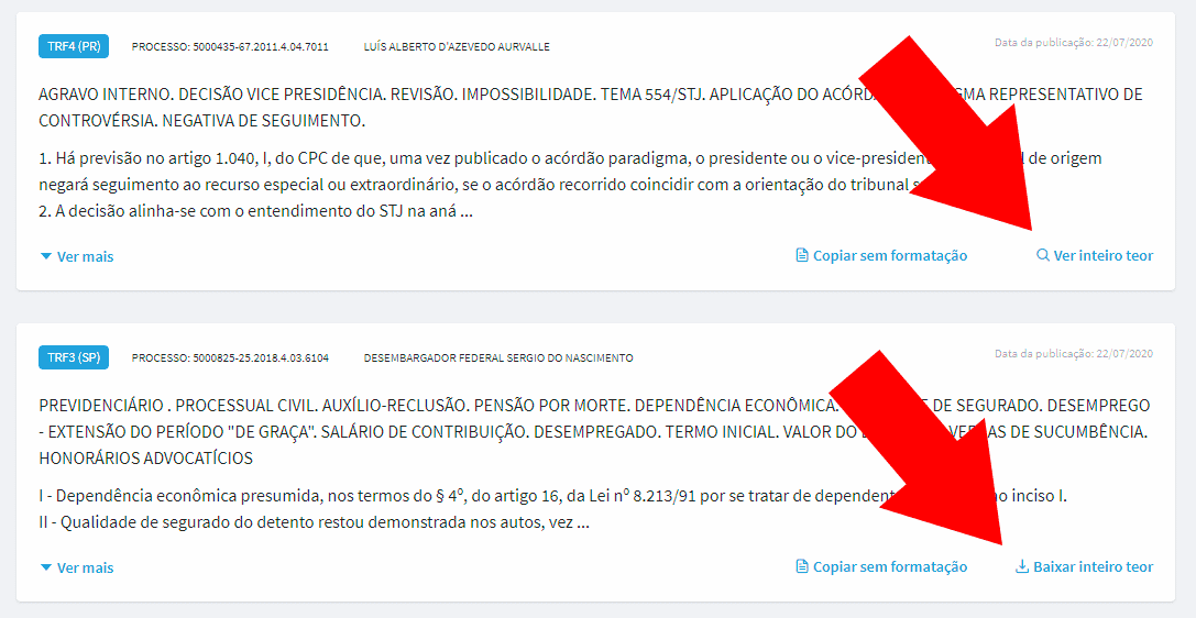 Busca de jurisprudência - Inteiro Teor - Previdenciarista